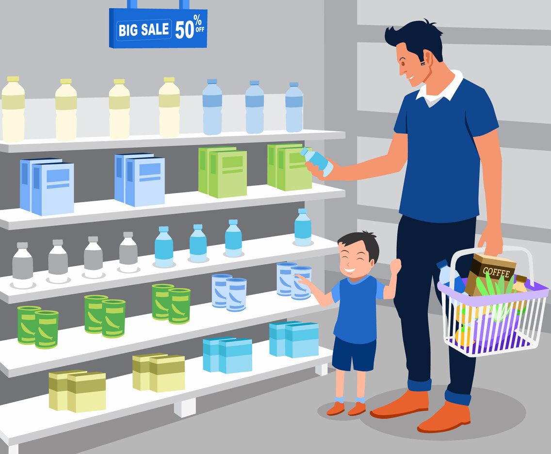 Grocery store POS software dashboard